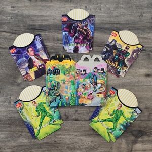 VTG 90s McDonald's Batman Happy Meal Box + Fry Sleeves